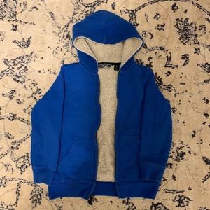 Boys size 7 Sherpa hoodie Lands End